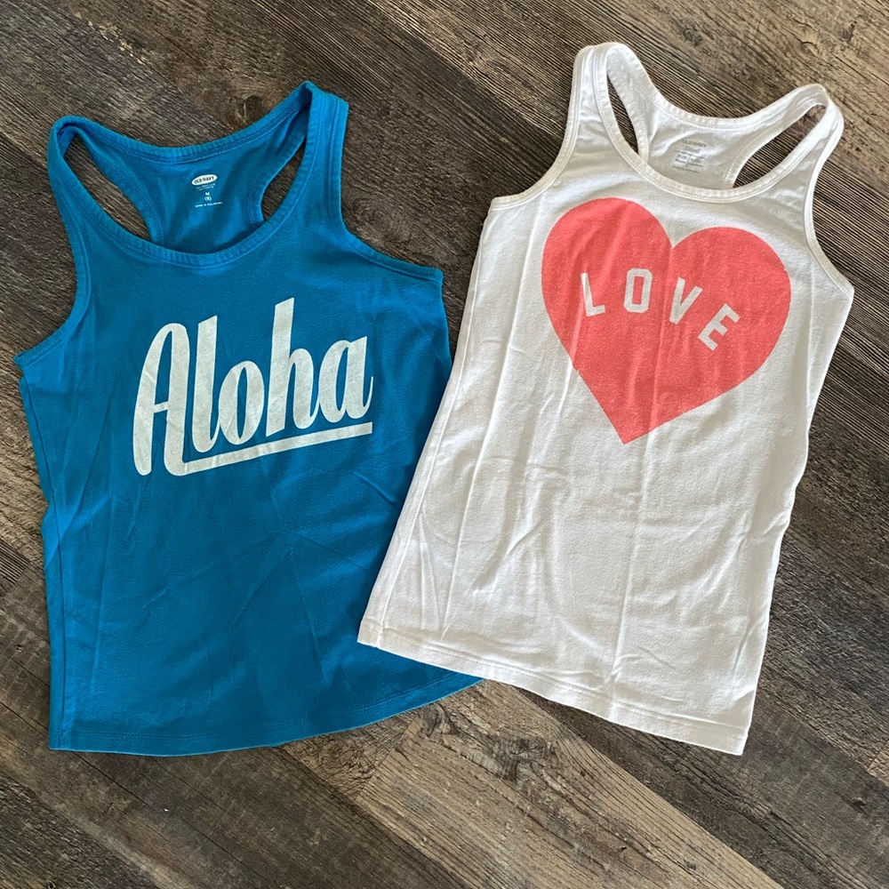 Lot of 2 Old Navy Girls Racerback Tanks